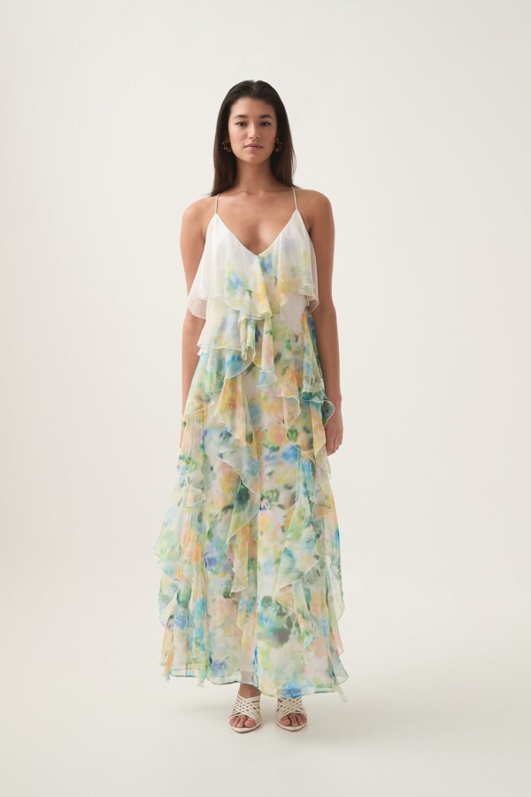 Aje. Dreamscape Frill Maxi Dress