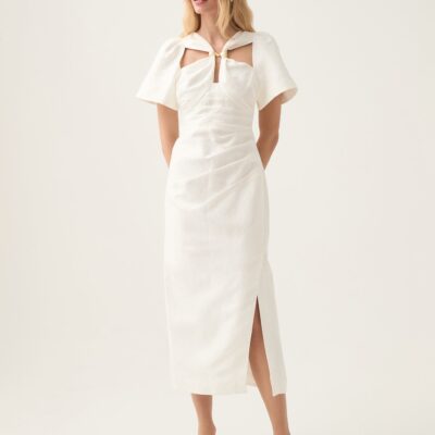 Aje. Presence Twisted Midi Dress