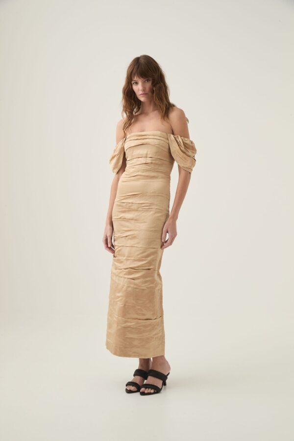 Aje. Zara Gathered Midi Dress