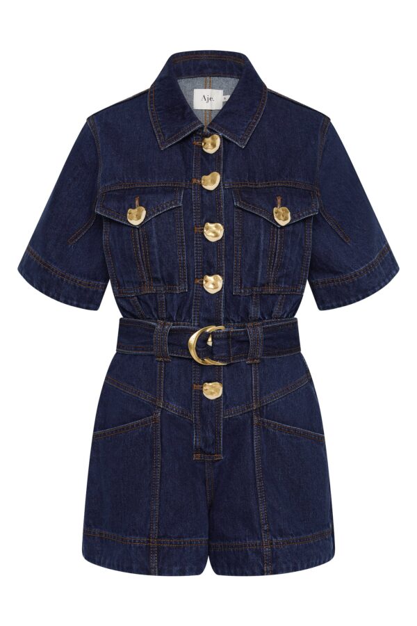 Aje. Gianna Denim Playsuit - Image 2