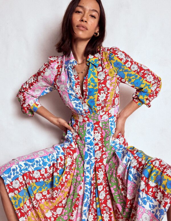 Boden Pleat Skirt Shirt Dress