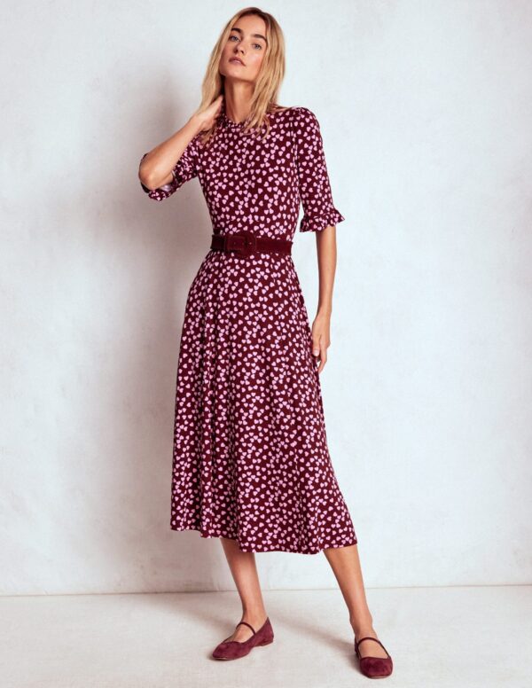 Boden Ruffle Seamed Midi Dress