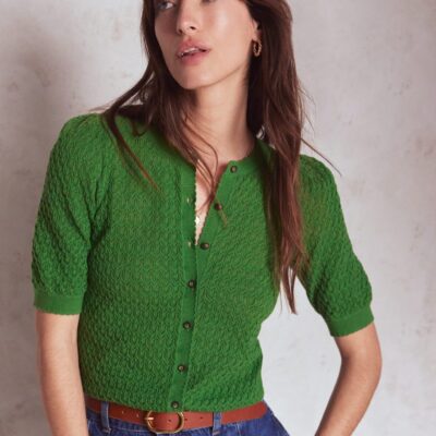 Boden Dot Pointelle Cardigan