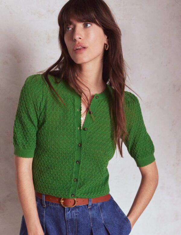 Boden Dot Pointelle Cardigan