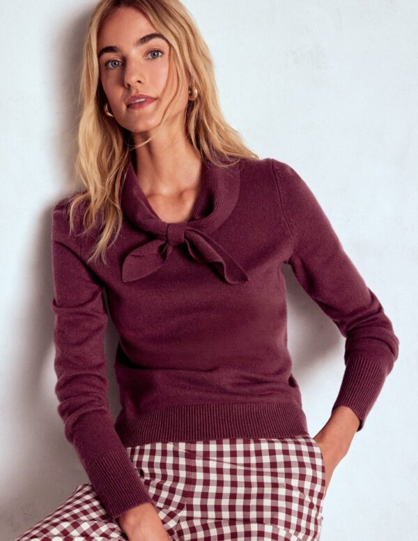 Boden Knitted Bow Jumper
