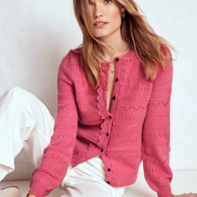 Boden Leticia Lace Trim Cardigan