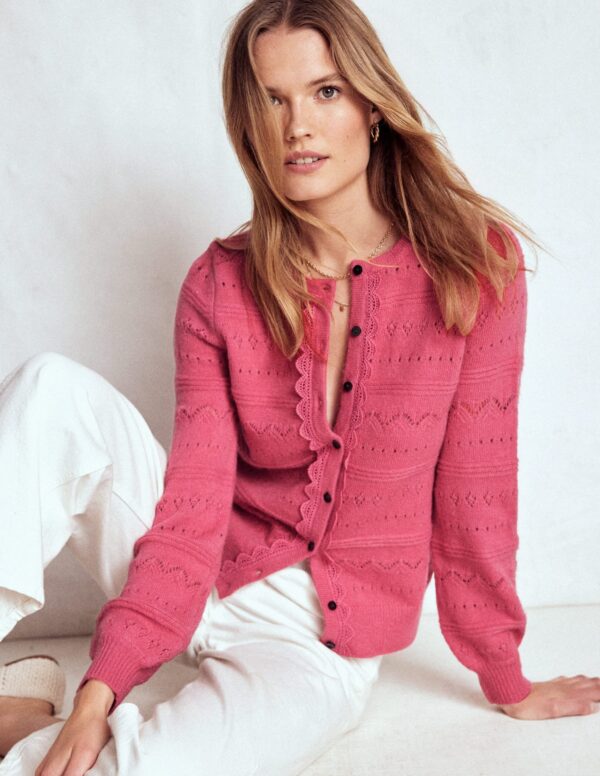 Boden Leticia Lace Trim Cardigan