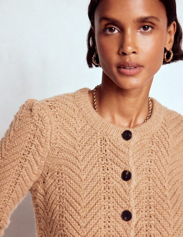 Boden Chunky Chevron Knitted Jacket