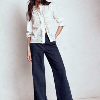Boden High Rise Clean Wide Jeans