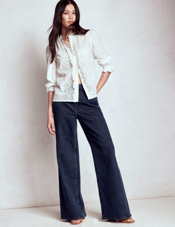 Boden High Rise Clean Wide Jeans