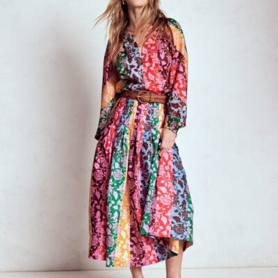 Boden Valentina Poplin Midi Skirt