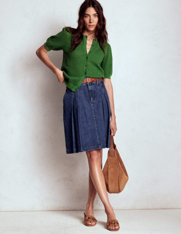 Boden Pleated Ponte Skirt