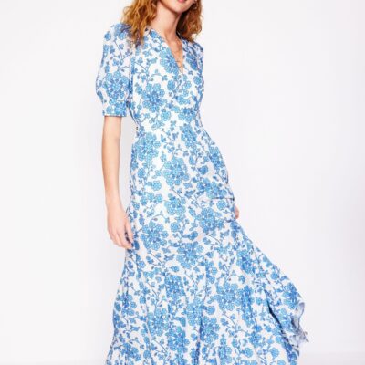 Boden Bella Puff Sleeve Maxi Dress