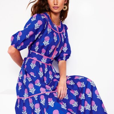 Boden Rhea Embroidered Midi Dress