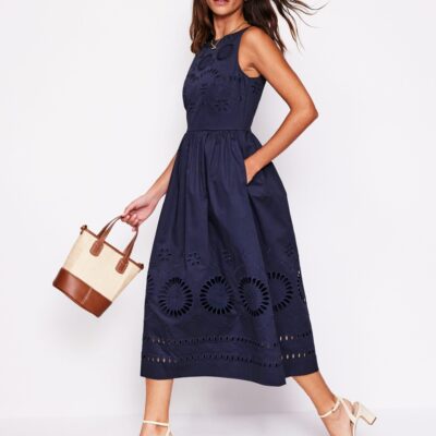 Boden Lauren Broderie Midi Dress
