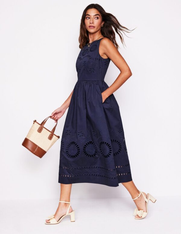 Boden Lauren Broderie Midi Dress