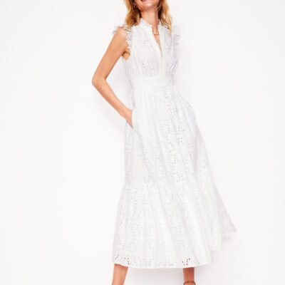 Boden Wren Broderie Midi Dress