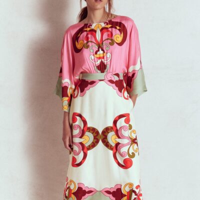 Boden Flute Sleeve Midi Dress