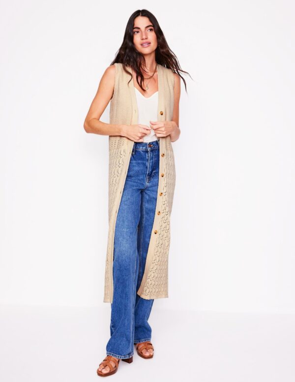 Boden Cotton Sleeveless Cardigan