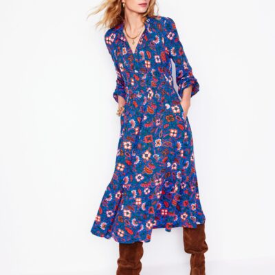Boden Rosamund Jersey Midi Tea Dress