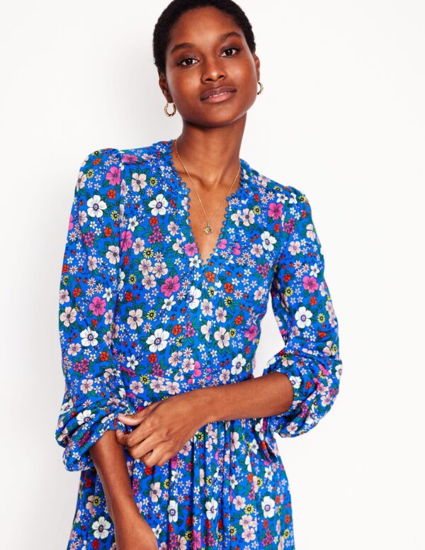 Boden Maeve Trim Jersey Midi Dress