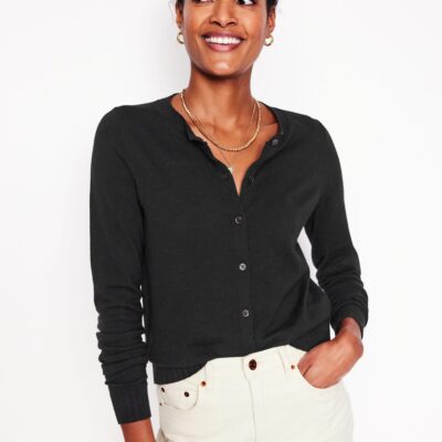 Boden Emilia Cotton Crew Cardigan