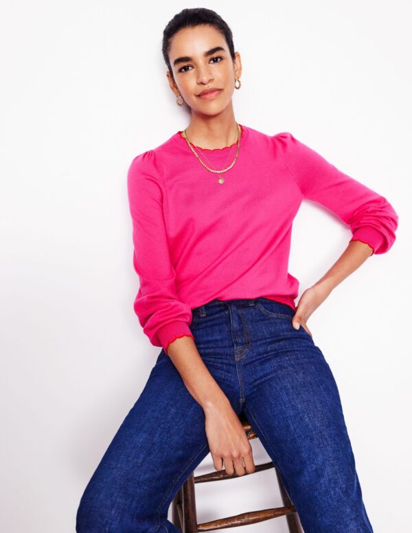 Boden Pru Scallop Trim Jumper
