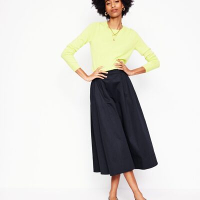 Boden Isabella Cotton Sateen Skirt