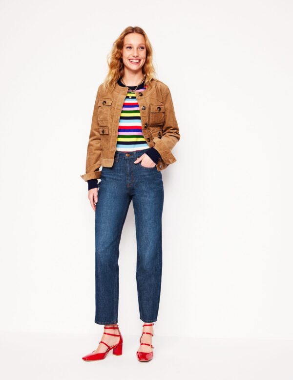 Boden High Rise Rigid Straight Jeans