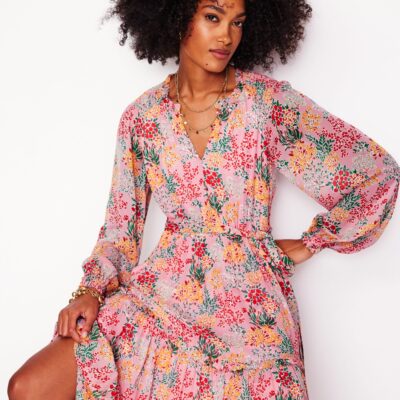 Boden Ruffle Smocked Midi Dress