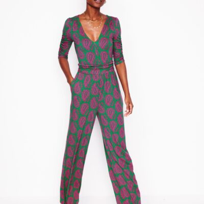 Boden Ruched Waist Jumpsuit