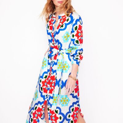 Boden Straight Linen Shirt Dress
