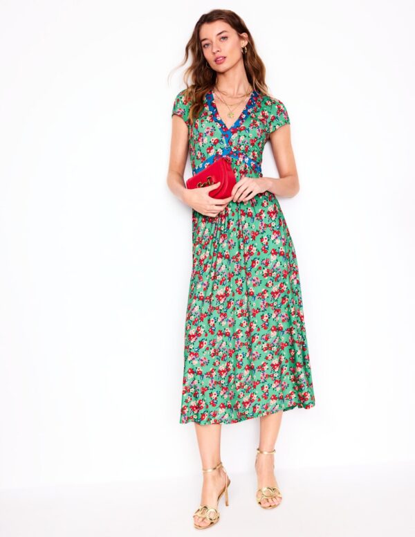 Boden Bias Cut Jersey Midi Dress