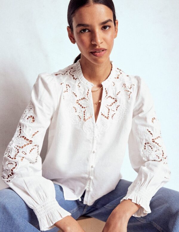 Boden Cutwork Embroidered Blouse