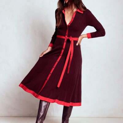Boden Rachel Knitted Shirt Dress