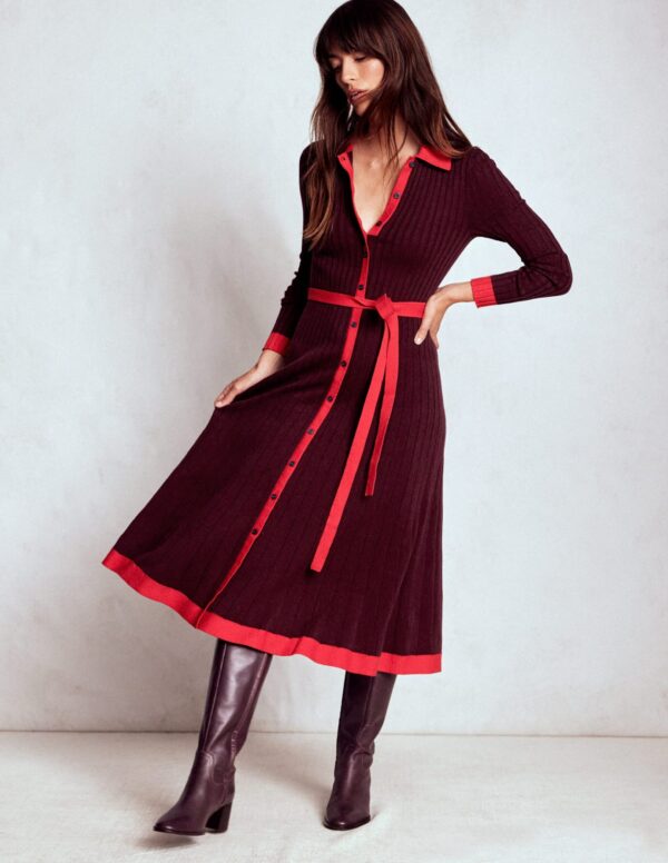 Boden Rachel Knitted Shirt Dress