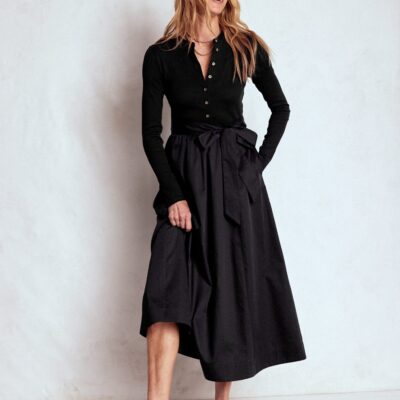 Boden Button Detail Mix Dress