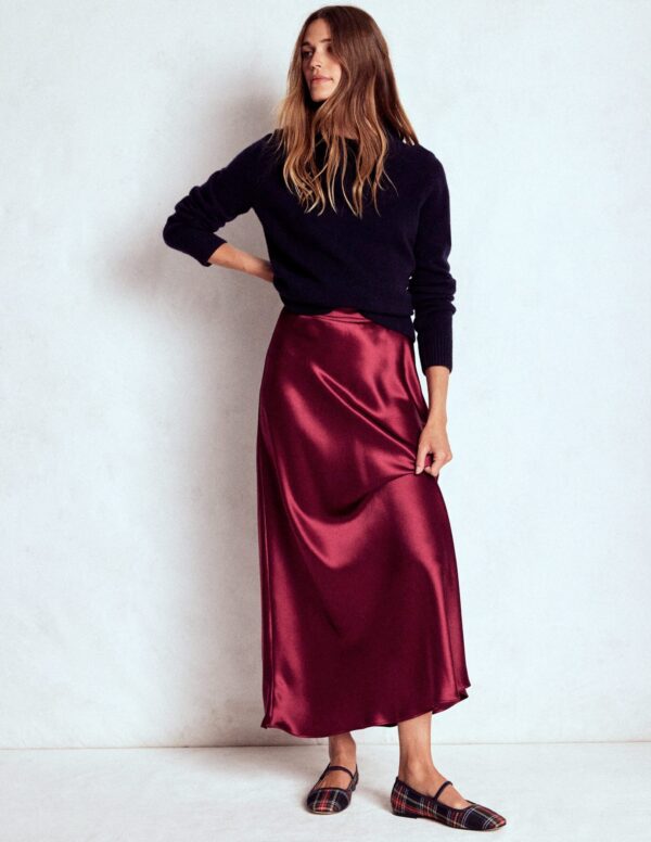 Boden Bias Cut Slip Skirt