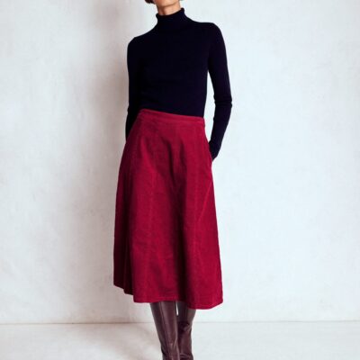 Boden Joy Cord Midi Skirt