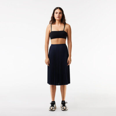 Lacoste Women's Elasticized Waist Flowing Pleated Skirt