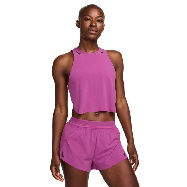 Nike Aeroswift Dri-fit Adv Cropped Running Tank Hot Fuchsia