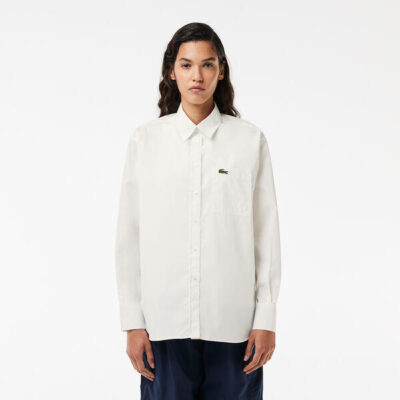 Lacoste Oversized Fit Cotton Poplin Shirt