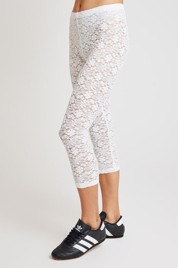 Ode Harley Lace Pedal Pushers Bright White