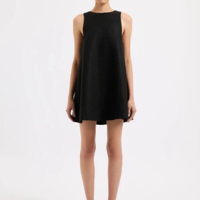 Nude Lucy Nemi Linen Dress Size S Black