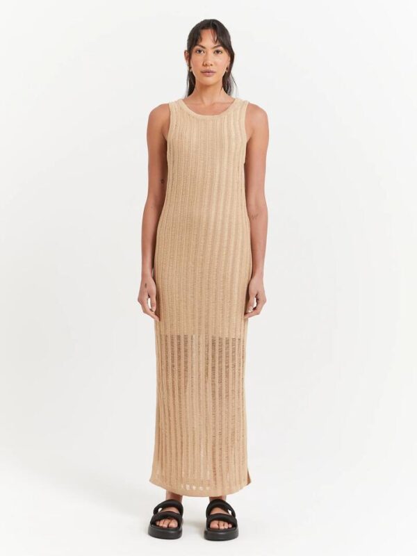 Beyond Her Montanna Midi Dress Size 10 Camel