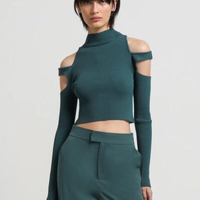 First Mse Mikal Knit Top Size L Pine