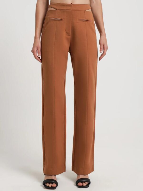 First Mse Sierra Cut Out Trousers Size XS Tawny