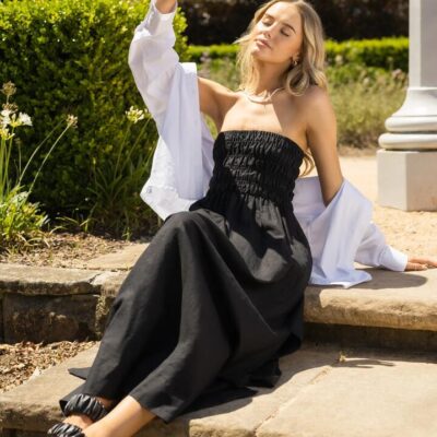 Nude Lucy Zuri Maxi Dress Size XL Black
