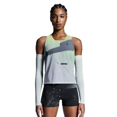 On Running Race Singlet Lime