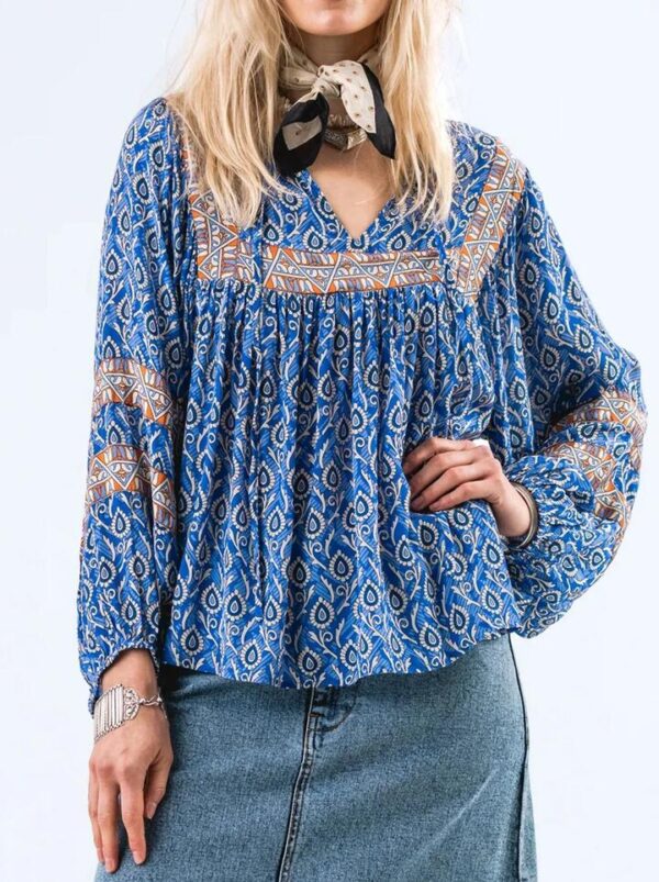 Lollys Laundry Teel Blouse